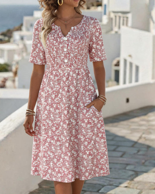 Carmen | Vestido midi floral suelto y ligero