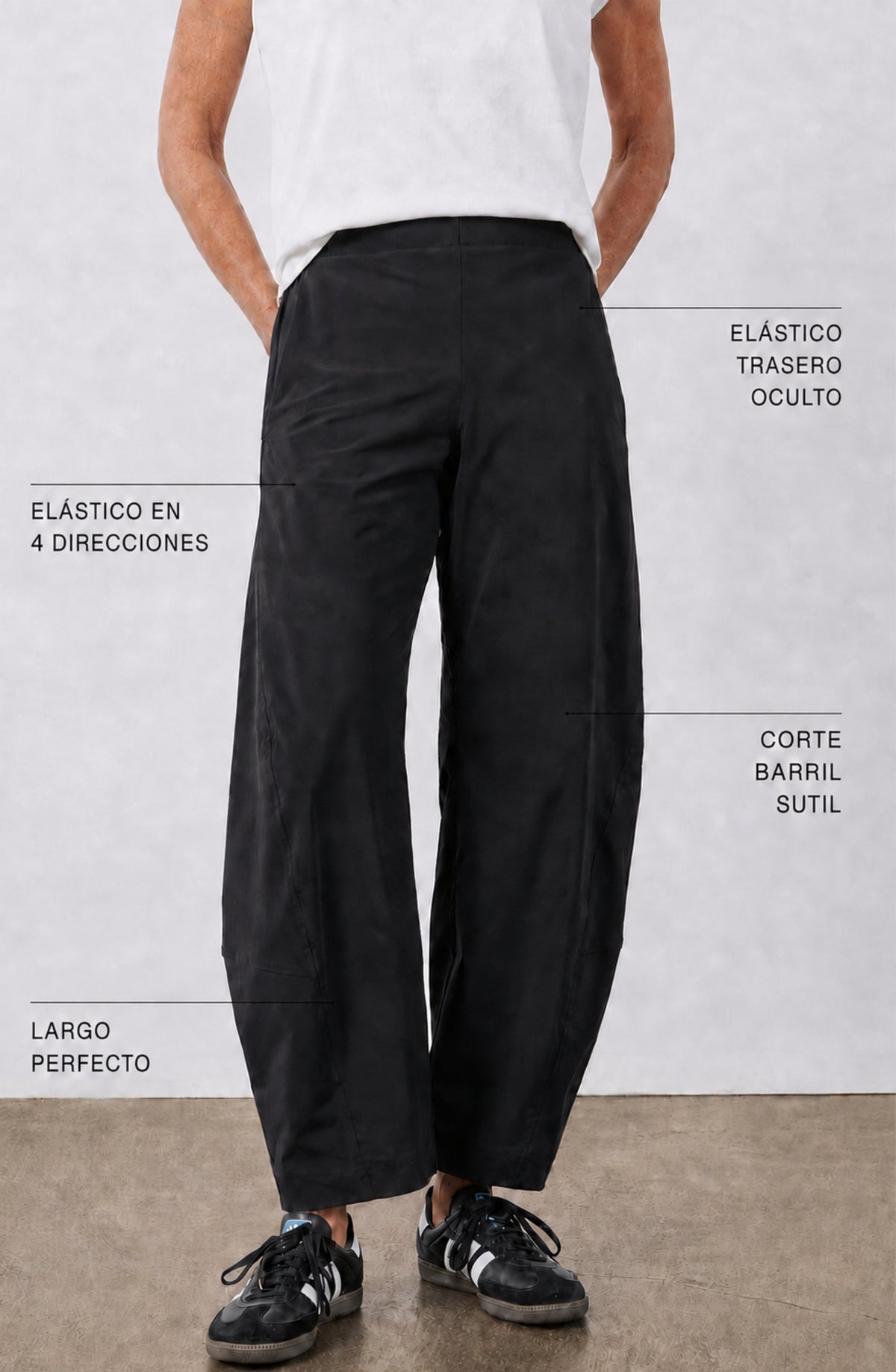 Pantalón Bruna — Barrel fit de cintura alta